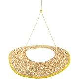 Vaguelly Weizenstroh Sonnenschutz für Schutzhelme mit Breiter Krempe Atmungsaktive Helmsonnenblende für Baustelle und Outdoor