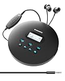 Tragbarer CD Player mit Bluetooth | 12 Stunden Akkulaufzeit Wiederaufladbar CD Player Tragbar | Discman CD Player | CD Spieler Tragbar | CD Player für Auto | Discman Kinder CDplayer | OAKCASTLE CD100