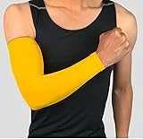 Volleyball Sleeves Sleeves Basketball Radfahren Laufen Fußball bieten perfekten Ellenbogenschutz, Gelb, M
