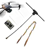 FPV-Empfänger, Drohnenempfänger | 915 MHz Expresslrs Drohnenempfänger | Geringe Latenz, große Reichweite, T-Typ-Antenne, Empfänger mit hoher Bildwiederholfrequenz für FPV-Drohnen