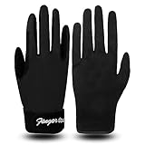 FINGER TEN Reithandschuhe Kinder Mädchen Jungen Sommer Reiterhandschuhe Kinderreithandschuhe Reitsport Wert 1 Paar Schwarz S, Reiter Fahrradhandschuhe für 5-13 Jahre Kind