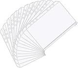 12 Stück A5 Ringmappe Reißverschluss Prospekthüllen, Wasserdichte PVC Ordner Taschen mit 6 Löchern, Durchsichtige Dokumententaschen für Fotos, Rechnungen, Notizen und Karten, Praktischer Organizer