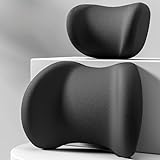 PERFECC Auto Kopfstütze Rücken Kissen für Audi TT 4 Seats MK3 2015-2023,Autositze Memory Schaum Lordosenstütze Kissen Ergonomisches Rückenkissen,2