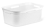 Rotho Brisen Wäschekorb 40l mit 4 Griffen, Kunststoff (PP) BPA-frei, weiss, 40l