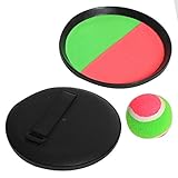 BLUE SKY - Set mit 2 Strand-Schlägern Catch Ball - Catch Ball - Schlägerspiel - 040716A - Grün - Klettverschluss - 18,5 cm x 18,5 cm - Spielzeug für Kinder und Erwachsene - Outdoor-Spiel - Ab 3 Jahren