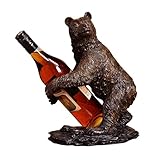 DANNMPX Weinregale Harzbär Wein Rack Weinhalter Regal Praktische Skulptur Wine Ständer Dekoration Interior Handwerk Bartheke Küche