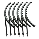 Abaodam 6 Stück Teiliges DIY Pflanzensupport Schwarzem Stabiles Kletterpflanzen rankgitter Vielseitiger Pflanzenhalter für Garten und Zimmerpflanzen Robust und Pflanzenschonend