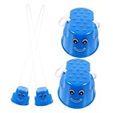 ORFOFE 4 Stück Teiliges Balance Trainings stelzen aus Langlebigem Material Fördert Gleichgewicht Konzentration und Motorische Fähigkeiten Geeignet für Drinnen und Draußen