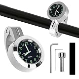 Motorrad Wasserdichte Leuchtende Uhr für Lenker - Silber, geeignet für Fahrräder, Elektrofahrzeuge und Motorräder