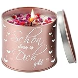 PRSTENLY Geschenke für Frauen, 9OZ Kerze Geschenke für Freundin Mama Oma Geburtstag Muttertag Ostern, Geschenk für Hochzeitstag Jahrestag, Geburtstagsgeschenk für Frauen, Schön Dass Es Dich Gibt