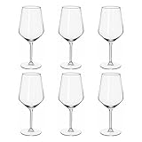 alpina Weingläser Rotwein - Weingläser Set 6 Teilig - Weinglas 53cl - Spülmaschinenfeste Rotweingläser - Wein Geschenk für Rotwein - Glas, Weiß