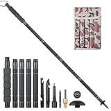 Golden Bird Wanderstöcke Survival 12 in 1 Trekkingstöcke Multifunktionale Wanderstock Verstellbare Aluminium mit Messer im Griff für Outdoor Wandern Camping Bergsteigen Trekking - Geschenke für Männer