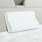 CloudÉtoile Nackenkissen Kopfkissen Memory Foam – Ergonomisches Seitenschläferkissen Nackenstützkissen Memory-Schaum Kissen, Orthopädisches Kissen Viscoschaum Schlafkissen Seitenschläfer 60x35x12-10cm