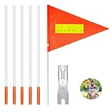 YeahBoom Fahrrad Wimpel,180cm Sicherheitswimpel,Fahrradfahne,Fahrradwimpel Verstellbare,Kinderfahrrad Wimpel,Kinderfahrrad Sicherheitswimpel,Kinderfahrradfahne,Warnschild