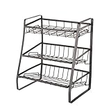 TIKATARER Gewürzregal, Eisen 3 Schicht Gewürz Glas Rack Rack Organizer Gewürz Organizer Gewürzregalregal für Küchen Heimat Badezimmer