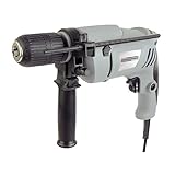 Brüder Mannesmann Schlagbohrmaschine, 650 Watt, mit 13 mm Schnellspannbohrfutter, Rechts-/Links-Lauf | M12507, Schwarz, Grau