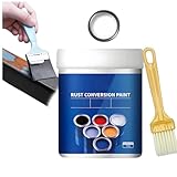 Rostentferner für Metall, Rostumwandler, wetterfeste Konverterfarbe, multifunktionale Metallicfarbe auf Wasserbasis, für Metall, Auto, Zäune, Industrieanlagen, kein Mischen erforderlich, 500 g (weiß)
