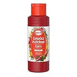 HELA - Gewürz Ketchup Curry scharf 300 ml - würziger Curryketchup mit angenehm scharfer Note - vegan, ohne Konservierungsstoffe - scharfes Ketchup - Curry Ketchup ideal zu Pommes, Würstchen & Grill