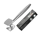 AMOZO Fleischhämmer-Fleischklopfer Edelstahl Spülmaschinenfest-Doppelseitig Schnitzelklopfer für Schnitzel, Koteletts, Steaks– Meat Tenderiser Stainless Steel