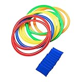 BESTonZON 1 Satz Ring für Teiliges Ringwurfspiel mit Verbindungsstücken für Drinnen und Draußen Fördert Bewegung und Spaß für Familien und Partys Farblich Sortiert Zufällige