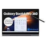 Samsung Galaxy Book4 Pro 360 Notebook, 16'-Laptop, Intel Core Ultra 7, 16 GB RAM, 512 GB, Moonstone Gray, 3 Jahre Herstellergarantie [Exklusiv auf Amazon]
