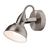 Briloner Leuchten 2049-012, Wandstrahler mit dreh-und schwenkbarem Spot im retro / vintage Design, 40 W, Metall, E14