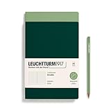 LEUCHTTURM1917 368181 Jottbook (A5), 59 nummerierte Seiten, Dotted, Salbei und Forest Green, im Doppelpack