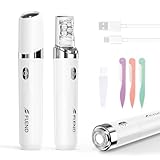 Gesichtshaarentferner für Frauen, 2 in 1 Elektrischer Gesichts Epilierer Damen mit LED-Licht Wiederaufladbar Schmerzfreie Gesichtsrasierer für Körper, Wangen, Kinn, Arme, Bikini(Weiß)