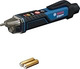 Bosch Elektromessgerät GVD 1000-17 (kontaktlose Spannungsdetektion, IP67, Dualbereich 24-1000V AC, integrierte Taschenlampe, Gürtelclip, CAT IV 1000V getestet)