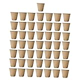 ibasenice 1 Satz 50 Stück Kindergartentopf beginnend klein mit eingetopft für Liner Gartenarbeit gartenvliese Pflanzenwurzeln zimmerpflanzen Blumenbehälter Garten Vermehrer Zellstoff Brown