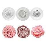3 Stück Kerzen Formen Silikon Rosen Nelke Pfingstrose Silikonformen Gießformen Frühling Kerzen Kerzenformen zum Gießen Blumen 3D (Blume)