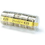 CECONCEPT Münzetui, 1,00 Euro, 100 Stück, Transparent, Kunststoff, Münzpackung