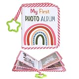 Fotoalbum für Babys, mit Haken, Stern, Regenbogenfarben, zur Enthüllung des Geschlechts, Babyparty, Muttertag und Vatertag