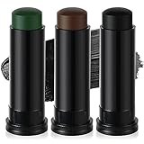 Aomig Bodypainting Farben, 3pcs Öl Creamy Blendable Stick , Ölbasierte Ungiftig Schminkstifte für Gesicht & Körper, Make-up Face Paint für Halloween Körperkunst Party Schminke（schwarz+braun+grün）