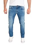 Yazubi - Slim Fit Herren Jeans Akon - Moderne Jeanshosen Für Männer, Mittelblau (Blue Horizon 183929), W32/L32