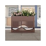 dP3sQ8mXjN Pflanzkasten für draußen Blumenkasten Im Freien Blumentrog Hof Rechteckiges Blumenbeet Straßenzaun Trennwand Blumenregal