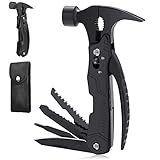 Geschenke für Männer Camping Zubehör, Heatigo Faltbar 12 in 1 Multitool Werkzeug Outdoor, Geburtstagsgeschenk für Männer/Papa, Camping Hammer Wandern Zubehör