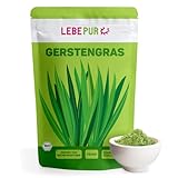 Lebepur BIO Gerstengras Pulver 500g | aus deutschem Anbau | Rohkostqualität | 100% Gerstengraspulver | vegan | ballaststoffreich | rückstandskontrolliert | glutenfrei und laktosefrei | laborgeprüft