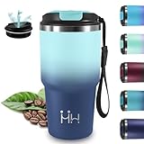 Thermobecher, 20oz Isolierbecher & Kaffeebecher (BPA Frei, 8h Kalt & 6h Warm, Auslaufsicher, Doppelwandige Vakuumisolierte, mit Griff) (für Schule, Reisen, Auto, Camping)