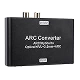 Bewinner -ARC - -Extraktorkonverter, 192 kHz DAC Digital Bis Analog Converter, 3,5 -mm -Aux -Jack -Stereo -Audioadapter für TV