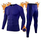 MEETWEE Thermounterwäsche Herren Atmungsaktiv Männer Thermo Funktionswäsche Winter Skiunterwäsche Unterwäsche Thermounterhemd Thermounterhose Base Layer Ski Winter Sport