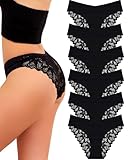 READY TO LOVE Unterhosen Damen Seamless Slips Damen Nahtlos Brazilian Slip Damen Spitze Hipster Unterwäsche Frauen Sexy Set Damen Slips Mehrpack