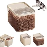 HZling Hundefutter Katzenfutter Aufbewahrung, Dog Food Container, Trockenfutter BehäLter mit Deckel Löffel Messbeche, Pet Food Container Hundefutter Box, Luftdicht Behälter Futtertonne (Klar)