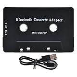 Joyzan Kassetten Adapter, Autoradio Player Kassettenspieler Auto Tragbarer Bluetooth Anrufbeantworter Kassettenkonverter Schreibtisch Reverse Retro KFZ Kassenadapter Rauschunterdrückung Schwarz