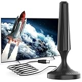 DVB-T2 Antenne mit Magnetfuß – TV Zimmerantenne Innen für Full HD & 4K Empfang, 360° Richtungsfrei, Kompatibel mit DVB-T2 HD Fernseher – 5 m Koaxialkabel