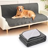 HezzLuv wasserdichte Hundedecke, Hundedecke & Katzenmatte für Sofa, Bett & Auto, Hundedecke Sofaschutz/Bettschutz, Reversible Kratzfeste Schutzdecke, Waschbar, Ideal für Große/Kleine Hunde, 157x127cm