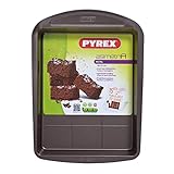 Pyrex 8013126.0 Asimetria Brownie-Form Stahl Schokolade 28 x 22 cm