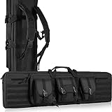 VEVOR Gewehrtasche 1 STK. Waffentasche, 914,4 mm Tragbares Langwaffenfutteral 2 Gewehre & 2 Pistolen, Jagd Gewehrtasche Schwarz, Gun Bag Wasserdichtes Gewehrfutteral Waffentasche inkl. Molle-System
