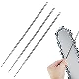 3 Stück Kettensägenfeile Rundfeile, Kettensägenfeile, 200mm x 5.5 mm, Rundfeile Sägeketten, Kettensäge Feilen, Manuelle Schärfen Von Sägeketten, zum Instandsetzen und Schärfen Sägeketten, Rund