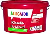 Alligator-Kieselit-Bio-Mineral - Wandfarbe weiß - Deckkraftklasse 1 - Innenwandfarbe (2,5 Liter)